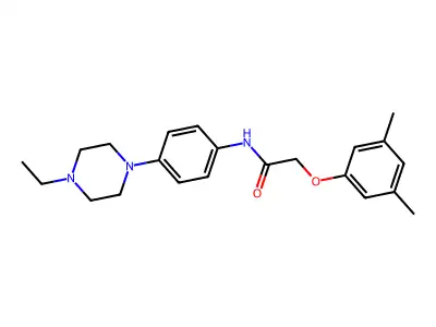 2-(3,5-dimethylphenoxy)-N-[4-(4-ethylpiperazin-1-yl)phenyl]acetamide structure