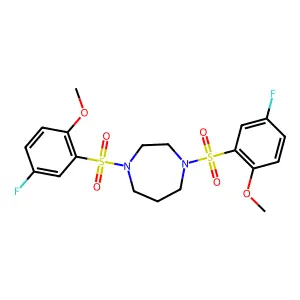 1,4-Bis[(5-fluoro-2-methoxyphenyl)sulfonyl]-1,4-diazepane structure
