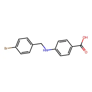 4-[(4-Bromobenzyl)amino]benzoic acid structure