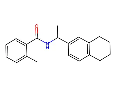 2-methyl-N-[1-(5,6,7,8-tetrahydronaphthalen-2-yl)ethyl]benzamide structure
