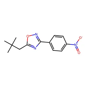 5-(2,2-Dimethylpropyl)-3-(4-nitrophenyl)-1,2,4-oxadiazole structure