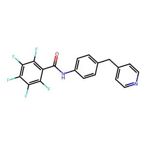 2,3,4,5,6-pentafluoro-N-[4-(pyridin-4-ylmethyl)phenyl]benzamide structure