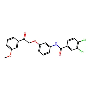 3,4-dichloro-N-[3-[2-(3-methoxyphenyl)-2-oxoethoxy]phenyl]benzamide structure