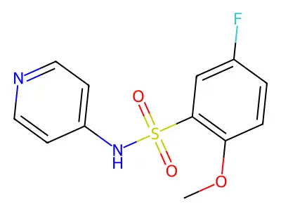 5-fluoro-2-methoxy-N-(4-pyridinyl)benzenesulfonamide structure
