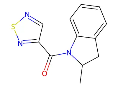 2-Methylindolinyl 1,2,5-thiadiazol-3-yl ketone structure