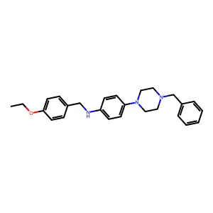 4-(4-benzylpiperazin-1-yl)-N-[(4-ethoxyphenyl)methyl]aniline structure