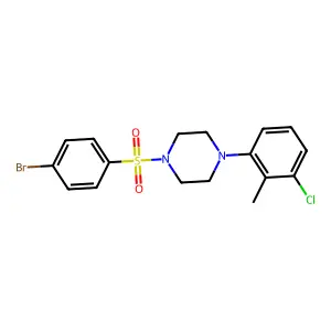 1-(4-Bromobenzenesulfonyl)-4-(3-chloro-2-methylphenyl)piperazine structure