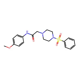 2-[4-(benzenesulfonyl)piperazin-1-yl]-N-(4-methoxyphenyl)acetamide structure