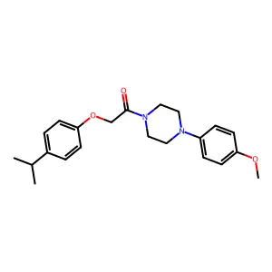 1-[4-(4-Methoxyphenyl)piperazin-1-yl]-2-(4-propan-2-ylphenoxy)ethanone structure