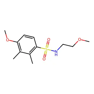 4-methoxy-N-(2-methoxyethyl)-2,3-dimethylbenzenesulfonamide structure