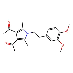 1-[4-Acetyl-1-[2-(3,4-dimethoxyphenyl)ethyl]-2,5-dimethylpyrrol-3-yl]ethanone structure