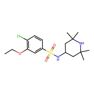 4-chloro-3-ethoxy-N-(2,2,6,6-tetramethylpiperidin-4-yl)benzenesulfonamide structure