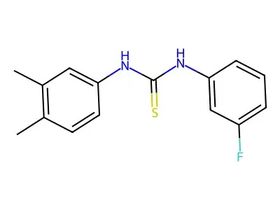 1-(3,4-Dimethylphenyl)-3-(3-fluorophenyl)thiourea structure