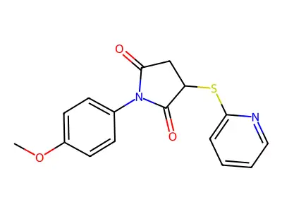 1-(4-Methoxyphenyl)-3-(pyridin-2-ylsulfanyl)pyrrolidine-2,5-dione structure