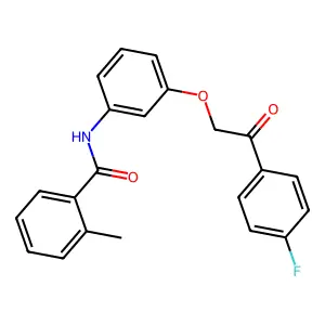 N-[3-[2-(4-fluorophenyl)-2-oxoethoxy]phenyl]-2-methylbenzamide structure