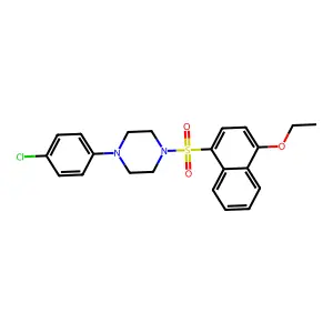 1-(4-Chlorophenyl)-4-[(4-ethoxynaphthalen-1-yl)sulfonyl]piperazine structure