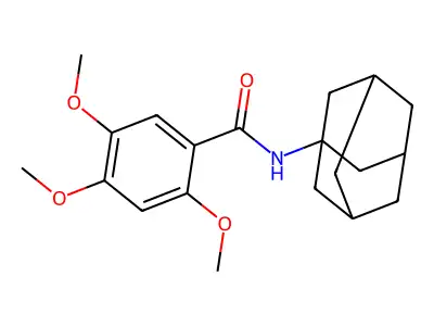N-(1-adamantyl)-2,4,5-trimethoxybenzamide structure