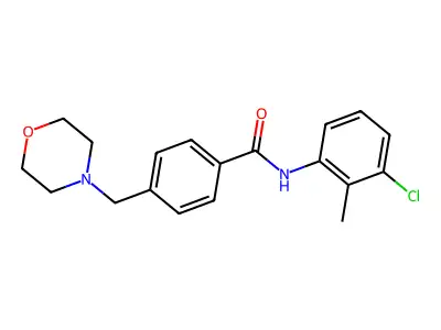 N-(3-chloro-2-methylphenyl)-4-(morpholin-4-ylmethyl)benzamide structure