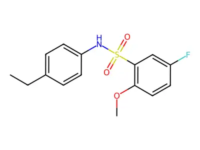 N-(4-ethylphenyl)-5-fluoro-2-methoxybenzenesulfonamide structure
