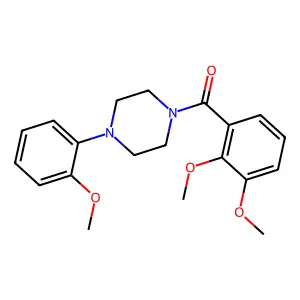 (2,3-Dimethoxyphenyl)-[4-(2-methoxyphenyl)piperazin-1-yl]methanone structure