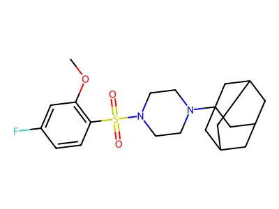 1-(1-Adamantyl)-4-(4-fluoro-2-methoxyphenyl)sulfonylpiperazine structure