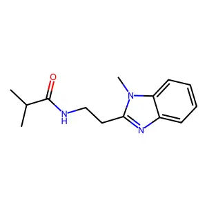2-methyl-N-[2-(1-methylbenzimidazol-2-yl)ethyl]propanamide structure