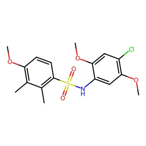 N-(4-chloro-2,5-dimethoxyphenyl)-4-methoxy-2,3-dimethylbenzenesulfonamide structure