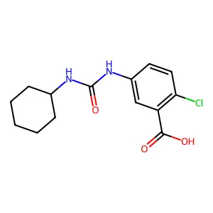 2-Chloro-5-[(cyclohexylcarbamoyl)amino]benzoic acid structure