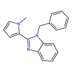 1-Benzyl-2-(1-methylpyrrol-2-yl)benzimidazole structure