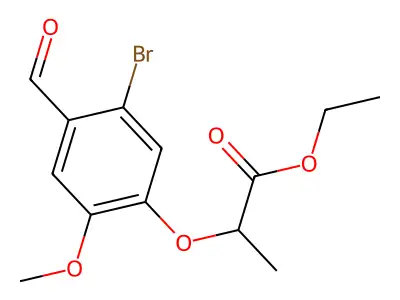 Ethyl 2-(5-bromo-4-formyl-2-methoxyphenoxy)propanoate structure
