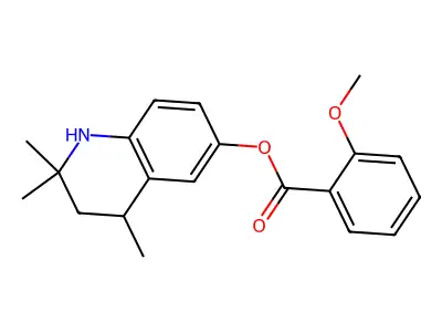 2,2,4-Trimethyl-1,2,3,4-tetrahydroquinolin-6-yl 2-methoxybenzoate structure