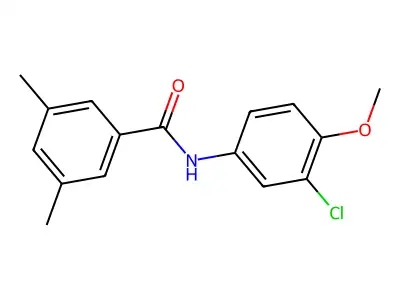 N-(3-chloro-4-methoxyphenyl)-3,5-dimethylbenzamide structure