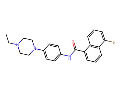 5-bromo-N-[4-(4-ethylpiperazin-1-yl)phenyl]naphthalene-1-carboxamide structure