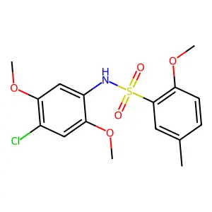 N-(4-chloro-2,5-dimethoxyphenyl)-2-methoxy-5-methylbenzenesulfonamide structure