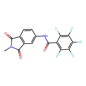 2,3,4,5,6-pentafluoro-N-(2-methyl-1,3-dioxo-2,3-dihydro-1H-isoindol-5-yl)benzamide structure