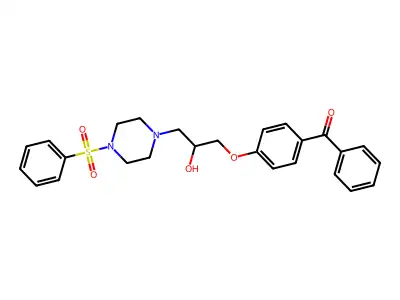 1-(4-Benzoylphenoxy)-3-[4-(benzenesulfonyl)piperazin-1-yl]propan-2-ol structure