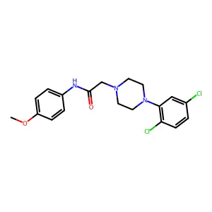 2-[4-(2,5-dichlorophenyl)piperazin-1-yl]-N-(4-methoxyphenyl)acetamide structure