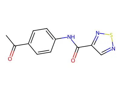 N-(4-acetylphenyl)-1,2,5-thiadiazole-3-carboxamide structure