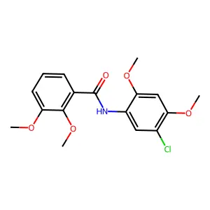 N-(5-chloro-2,4-dimethoxyphenyl)-2,3-dimethoxybenzamide structure