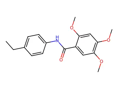 N-(4-ethylphenyl)-2,4,5-trimethoxybenzamide structure
