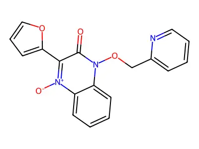 3-(2-furyl)-1-(2-pyridinylmethoxy)-2(1H)-quinoxalinone 4-oxide structure