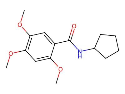 N-cyclopentyl-2,4,5-trimethoxybenzamide structure