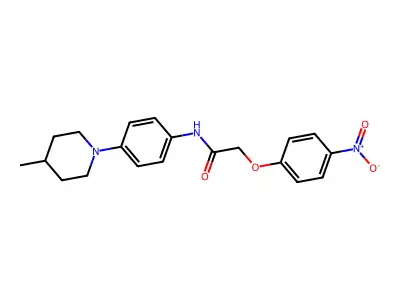N-[4-(4-methylpiperidin-1-yl)phenyl]-2-(4-nitrophenoxy)acetamide structure