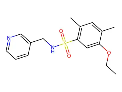 5-ethoxy-2,4-dimethyl-N-(3-pyridinylmethyl)benzenesulfonamide structure