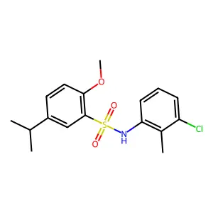(3-Chloro-2-methylphenyl){[2-methoxy-5-(methylethyl)phenyl]sulfonyl}amine structure
