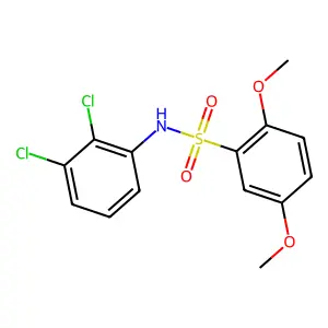 N-(2,3-dichlorophenyl)-2,5-dimethoxybenzenesulfonamide structure