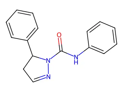 N,5-diphenyl-4,5-dihydro-1H-pyrazole-1-carboxamide structure