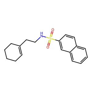 N-[2-(cyclohexen-1-yl)ethyl]naphthalene-2-sulfonamide structure