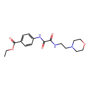 Ethyl 4-[[2-(2-morpholin-4-ylethylamino)-2-oxoacetyl]amino]benzoate structure