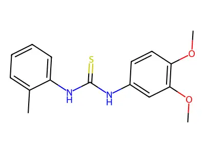 1-(3,4-Dimethoxyphenyl)-3-(2-methylphenyl)thiourea structure